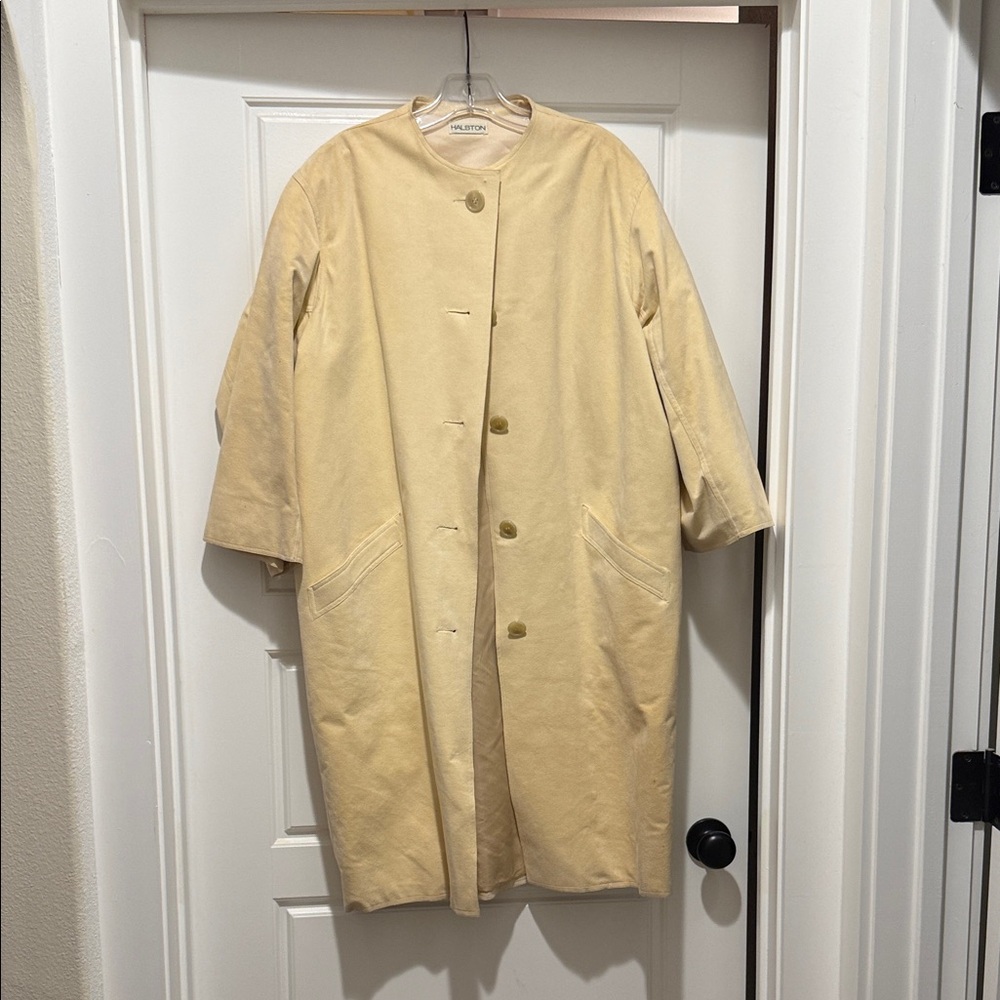 Halston Heritage Cream Trench Coat